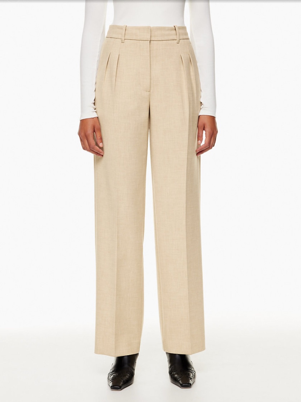Wilfred Women’s Pleated Trousers in Light Tan